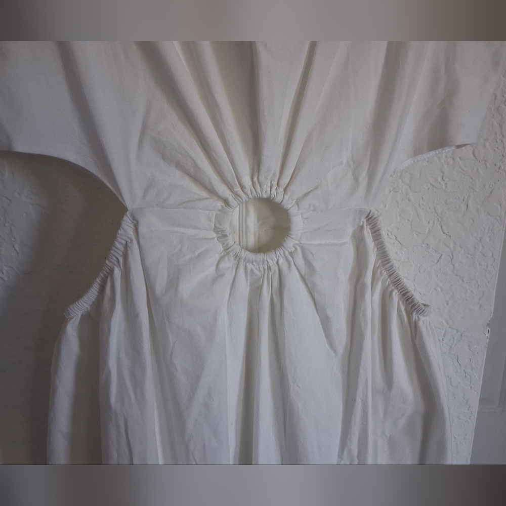 Cotton Cut Out White Maxi Dress - Picture 3 of 7